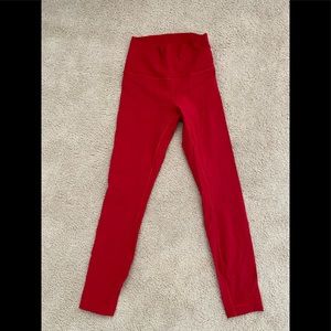 Lululemon Wunder Under Red Leggings